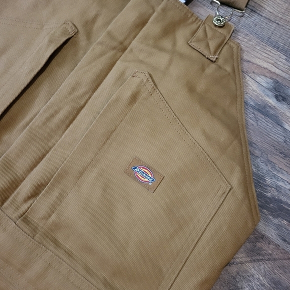 Dickies Men's Brown Duck Insulated Bib Overalls Size Large - Tall - Picture 5 of 12